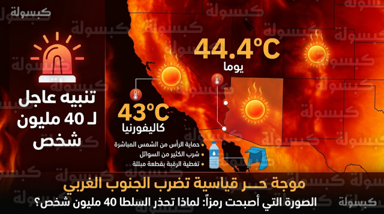 تحذيرات عاجلة لـ 40 مليون شخص في أمريكا مع تحطيم الأرقام القياسية لدرجات الحرارة في أريزونا وكاليفورنيا