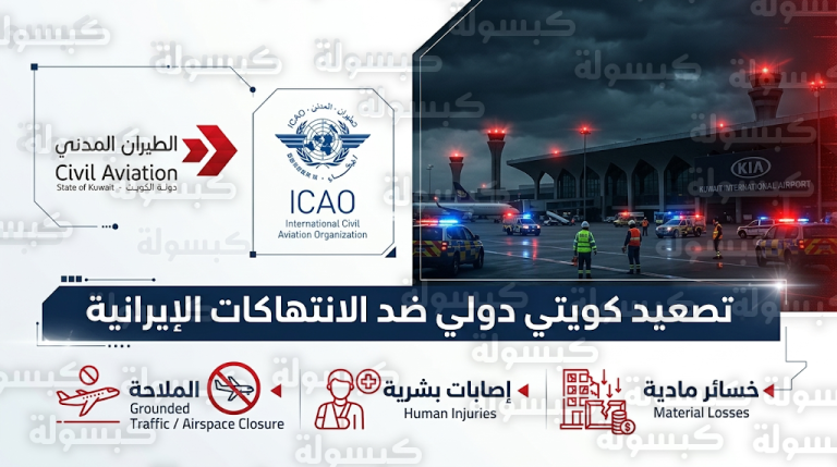 تعليق حركة الطيران وإصابات في مطار الكويت جراء اعتداءات إيرانية دفعت الهيئة للتحرك دولياً
