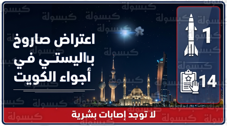تفاصيل تصدي القوات المسلحة لتهديد جوي في سماء الكويت وحصيلة البلاغات الميدانية اليوم