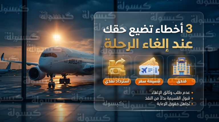 خبراء يحذرون من 3 أخطاء شائعة تضيع حقوق المسافرين عند إلغاء الرحلات الجوية الدولية