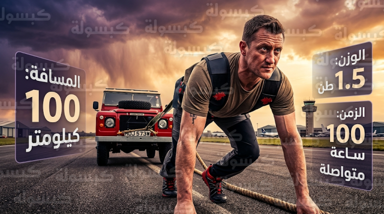 دارين هاردي يتحدى المستحيل لسحب 1.5 طن على مدار 100 ساعة دعماً لمصابي مرض H-ABC النادر