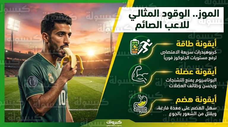 لماذا يفضل النجوم المسلمون الموز عند الإفطار في ملاعب أوروبا خلال رمضان 2026؟