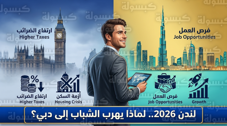 لماذا يهاجر الشباب البريطاني إلى دبي في 2026 وكيف وصفت التلغراف الواقع الاقتصادي في لندن بالبيئة الطاردة