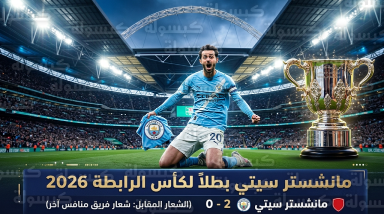 مانشستر سيتي يحسم لقب كأس الرابطة 2026 بثنائية نيكو أوريلي ويصل للبطولة الـ 25 في عهد الملكية الإماراتية