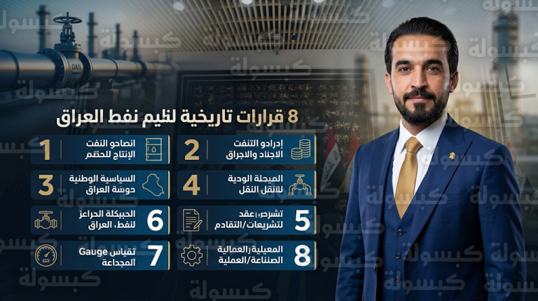 مجلس النواب العراقي يقر 8 خطوات استراتيجية لتنظيم ملف النفط وتأمين رواتب الموظفين لعام 2026